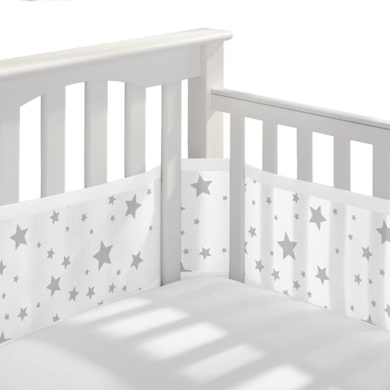 Picture of BreathableBaby Breathable Mesh Liner for Full-Size Cribs, Classic 3mm Mesh, Starlight (Size 4FS Covers 3 or 4 Sides)