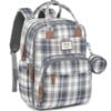 Picture of RUVALINO Diaper Bag Backpack, Multifunction Travel Pack Maternity Baby Changing Bags, Large Capacity, Waterproof, Blue Plaid