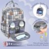 Picture of RUVALINO Diaper Bag Backpack, Multifunction Travel Pack Maternity Baby Changing Bags, Large Capacity, Waterproof, Blue Plaid