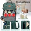 Picture of DEBUG Baby Diaper Bag Backpack with Changing Station for Boy Girl, Baby Registry Search Shower Gifts Baby Stuff Newborn Essentials Unisex Dad Mom Mens Green Large Diapers Bag Travel Waterproof