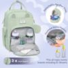 Picture of RUVALINO Diaper Bag Backpack-Multifunction Baby Travel Bag with Changing pad, Insulated Bottle Holders & Pacifier Case, Large Capacity, Waterproof, Mint Green