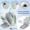 Picture of RUVALINO Diaper Bag Backpack-Multifunction Baby Travel Bag with Changing pad, Insulated Bottle Holders & Pacifier Case, Large Capacity, Waterproof, Mint Green