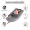 Picture of ALLOPERA Pregnancy Pillow, Full Body Maternity Pillow 57 inch, with Removable Washable Cover - Sleep Support for Legs, Back, Neck, Shoulder, HIPS, Belly for Pregnent Women, Velvet Cover(Grey)