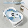 Picture of napei Collapsible Baby Bathtub,Baby Bath Tub with Soft Cushion & Thermometer,Baby Bathtub Newborn to Toddler 0-36 Months,Portable Travel Baby Tub