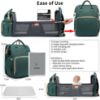 Picture of WOWTINA Baby Diaper Bag Backpack with Changing Station, Large Green Diaper Bags for Baby Girl Boys Dad Mom, Baby Shower Gifts, Baby Registry Search, Baby Stuff for Newborn Essentials Must Haves Items