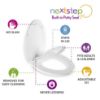 Picture of Mayfair NextStep2 Toilet Seat with Toddler Potty Training Seat Built-In, Slow Close, Easy Clean, Magnetic Removable Kids Seat, ROUND, White