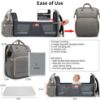 Picture of WOWTINA Baby Diaper Bag Backpack with Changing Station, Large Grey Diaper Bags for Baby Girl Boys Dad Mom, Baby Shower Gifts, Baby Registry Search, Baby Stuff for Newborn Essentials Must Haves Items