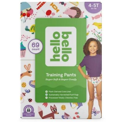 Picture of Hello Bello Premium Training Pants, Size 4T-5T (38 lbs) in Sugar Rush and Tea Time Designs, 69 Count