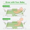 Picture of napei Collapsible Baby Bathtub,Baby Bath Tub with Soft Cushion & Thermometer,Baby Bathtub Newborn to Toddler 0-36 Months,Portable Travel Baby Tub