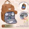 Picture of RUVALINO Diaper Bag Backpack, Multifunction Travel Pack Maternity Baby Changing Bags, Large Capacity, Waterproof, Dark Brown