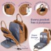 Picture of RUVALINO Diaper Bag Backpack, Multifunction Travel Pack Maternity Baby Changing Bags, Large Capacity, Waterproof, Dark Brown