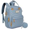 Picture of RUVALINO Diaper Bag Backpack-Multifunction Baby Travel Bag with Changing pad, Insulated Bottle Holders & Pacifier Case, Large Capacity, Waterproof, Sky Blue