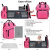 Picture of WOWTINA Baby Diaper Bag Backpack with Changing Station, Large Pink Diaper Bags for Baby Girl Boys Dad Mom, Baby Shower Gifts, Baby Registry Search, Baby Stuff for Newborn Essentials Must Haves Items