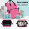 Picture of WOWTINA Baby Diaper Bag Backpack with Changing Station, Large Pink Diaper Bags for Baby Girl Boys Dad Mom, Baby Shower Gifts, Baby Registry Search, Baby Stuff for Newborn Essentials Must Haves Items