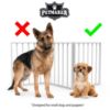 Picture of Pet Gate - 3-Panel Indoor Foldable Dog Fence for Stairs, Hallways or Doorways - 54x24-Inch Retractable Wood Freestanding Dog Gates by PETMAKER (White)