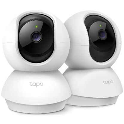 Picture of TP-Link Tapo 2K Pan/Tilt Security Camera for Baby Monitor, Dog Camera w/Motion Detection, 2-Way Audio, Siren, Night Vision, Cloud & SD Card Storage, Works with Alexa & Google Home, 2-Pack (C210P2)