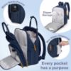 Picture of RUVALINO Diaper Bag Backpack, Multifunction Travel Pack Maternity Baby Changing Bags, Large Capacity, Waterproof, Peacock Blue