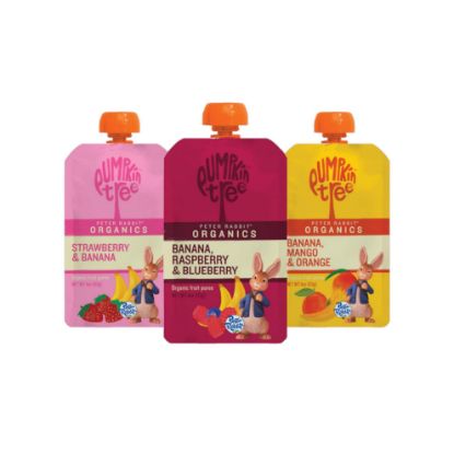 Picture of Peter Rabbit Organics Fruit Flavors Variety Pack 4 oz. Squeezable Pouches (Pack of 18)