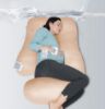 Picture of MOON PARK Pregnancy Pillows for Sleeping - U Shaped Full Body Maternity Pillow with Removable Cover - Support for Back, Legs, Belly, HIPS - 57 Inch - Brown - Cooling Cover