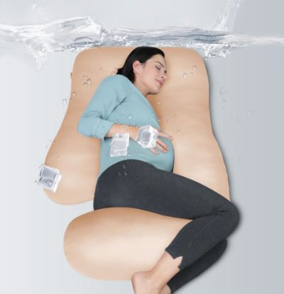 Picture of MOON PARK Pregnancy Pillows for Sleeping - U Shaped Full Body Maternity Pillow with Removable Cover - Support for Back, Legs, Belly, HIPS - 57 Inch - Brown - Cooling Cover