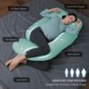 Picture of MOON PARK Pregnancy Pillows for Sleeping - U Shaped Full Body Maternity Pillow with Removable Cover - Support for Back, Legs, Belly, HIPS - 57 Inch - Turqouise - Cooling Cover