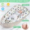 Picture of URMYWO Baby Lounger - Baby Lounger for Newborn 0-24 Months, Breathable & Soft Cotton Baby Nest Cover Infant Lounger, Babies Newborn Essentials Gifts, Portable Baby Floor Seat for Home and Travel