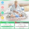 Picture of URMYWO Baby Lounger - Baby Lounger for Newborn 0-24 Months, Breathable & Soft Cotton Baby Nest Cover Infant Lounger, Babies Newborn Essentials Gifts, Portable Baby Floor Seat for Home and Travel
