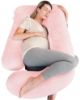 Picture of Cute Castle Pregnancy Pillows, Soft U-Shape Maternity Pillow with Removable Cover - Full Body Pillows for Adults Sleeping - Pregnancy Must Haves - Jumbo 57 Inch - Pink