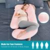 Picture of Cute Castle Pregnancy Pillows, Soft U-Shape Maternity Pillow with Removable Cover - Full Body Pillows for Adults Sleeping - Pregnancy Must Haves - Jumbo 57 Inch - Pink