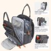 Picture of BabbleRoo Diaper Bag Backpack - Baby Essentials Travel Tote - Multi Function Waterproof Diaper Bag, Travel Essentials Baby Bag with Changing Pad, Stroller Straps & Pacifier Case - Unisex, Dark Gray