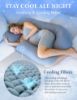 Picture of Pharmedoc Pregnancy Pillows, U-Shape Full Body Pillow - Removable Cooling Cover -Dark Grey - Belly and Back Support - Maternity Essential - Pregnancy Must Haves