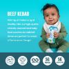 Picture of Serenity Kids 7+ Months World Explorers Baby Food Pouches Puree Made with Ethically Sourced Meats & Organic Veggies - 3.5 Ounce BPA-Free Pouch - Beef Kebab - 12 Count Meat Baby Food
