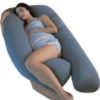Picture of Pharmedoc Pregnancy Pillows, U-Shape Full Body Pillow - Solid - Cooling Removable Cover Dark Grey - Pregnancy Pillows for Sleeping - Body Pillows for Adults, Maternity Pillow and Pregnancy Must Haves