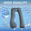 Picture of Pharmedoc Pregnancy Pillows, U-Shape Full Body Pillow - Solid - Cooling Removable Cover Dark Grey - Pregnancy Pillows for Sleeping - Body Pillows for Adults, Maternity Pillow and Pregnancy Must Haves