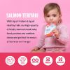 Picture of Serenity Kids 6+ Months World Explorers Baby Food Pouches Puree Made with Ethically Sourced Meats & Organic Veggies - 3.5 Ounce BPA-Free Pouch - Salmon Teriyaki - 12 Count - Salmon for Baby Puree