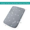 Picture of Pack and Play Mattress Topper 36.5" x 25", Waterproof Bamboo Dual Sided (Firm for Babies) & Soft Foam (for Toddlers) Breathable Playard Mattress Pad, Foam Baby Playpen Mattress