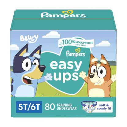 Picture of Pampers Training Pants - Easy Ups Boys & Girls Bluey - Size 5T-6T, 80 Count, Children's Potty Underwear (Packaging May Vary)
