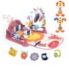 Picture of dearlomum Baby Play Mat Baby Gym,Funny Play Piano Tummy Time Baby Activity Gym Mat with 5 Infant Sensory Baby Toys and 2 Baby Soft Rattles, Boy & Girl Gifts for Newborn 0 to 3 6 9 12 Months(Pink)