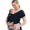 Picture of Momcozy Baby Carrier AirMesh - The Perfect Summer Sling for Newborns to Toddler 8-35 lbs - Cooling Fabric Baby Wrap, Hands Free, Lightweight and Ergonomic, Black