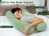 Picture of QUEEN ROSE Cooling Pregnancy Pillows, U Shaped Full Body Maternity Pillow for Pregnant Support, Rayon Derived from Bamboo, Buttery Soft, Super Breathable for Hot Sleeper, Green