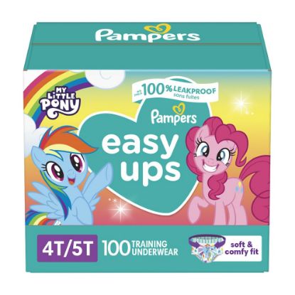 Picture of Pampers Training Pants - Easy Ups Girls & Boys - Size 4T-5T, 100 Count, My Little Pony Potty Underwear (Packaging May Vary)