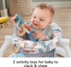 Picture of Fisher-Price Portable Baby Chair Sit-Me-Up Floor Seat with Developmental Toys & Machine Washable Seat Pad, Rainbow Showers