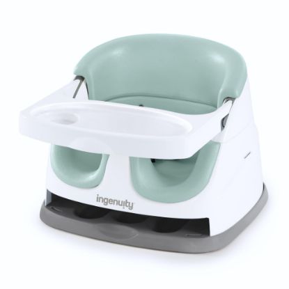 Picture of Ingenuity Baby Base 2-in-1 Booster Feeding and Floor Seat with Self-Storing Tray - Mist