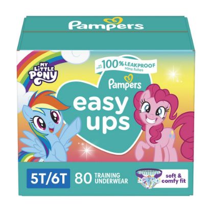 Picture of Pampers Training Pants - Easy Ups Girls & Boys - Size 5T-6T, 80 Count, My Little Pony Potty Underwear (Packaging May Vary)