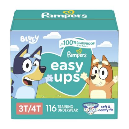 Picture of Pampers Training Pants - Easy Ups Boys & Girls Bluey - Size 3T-4T, 116 Count, Children's Potty Underwear (Packaging May Vary)