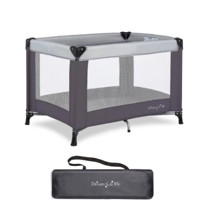 Picture of Dream On Me Nest Portable Playard in Grey with Carrybag an Shoulder Strap, Lightweight, Packable and Easy Setup Baby Playard, Breathable Mesh Sides and Soft Fabric - Comes with a Removable Padded Mat