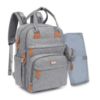 Picture of BabbleRoo Diaper Bag Backpack - Baby Essentials Travel Tote - Multi Function Waterproof Diaper Bag, Travel Essentials Baby Bag with Changing Pad, Stroller Straps & Pacifier Case - Unisex, Light Gray