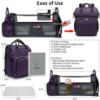 Picture of WOWTINA Baby Diaper Bag Backpack with Changing Station, Large Purple Diaper Bags for Baby Girl Boys Dad Mom, Baby Shower Gifts, Baby Registry Search, Baby Stuff for Newborn Essentials Must Haves Items