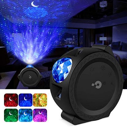 Picture of Night Light Projector, LBell 3 in 1 Ocean Wave Projector Star Projector w/LED Nebula Cloud& Moon for Baby Kids Bedroom/Game Rooms/Home Theatre/Stage/Night Light Ambiance