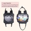Picture of BabbleRoo Diaper Bag Backpack - Baby Essentials Travel Tote - Multi Function Waterproof Diaper Bag, Travel Essentials Baby Bag with Changing Pad, Stroller Straps & Pacifier Case - Unisex, Black
